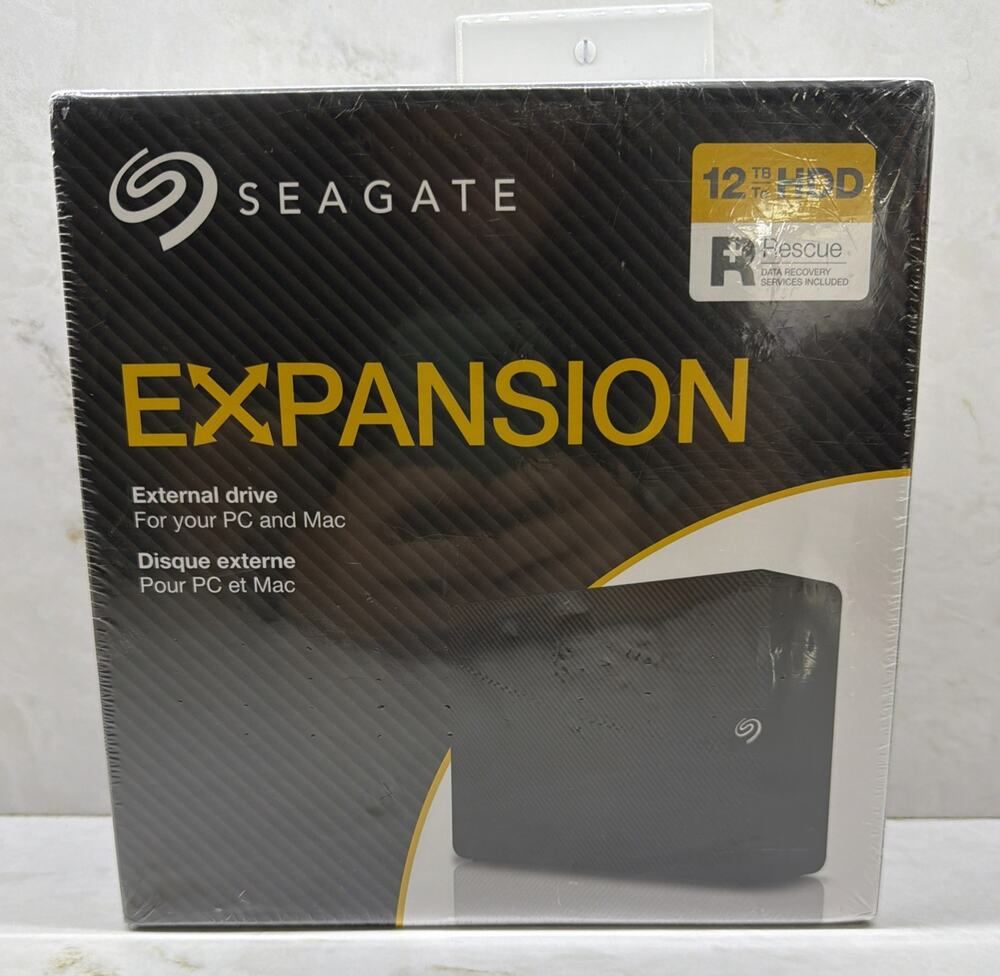 Seagate STKP12000400 12TB EXPANSION DESKTOP EXTERNAL DRIVE 3.5E USB3.0 *SEALED*